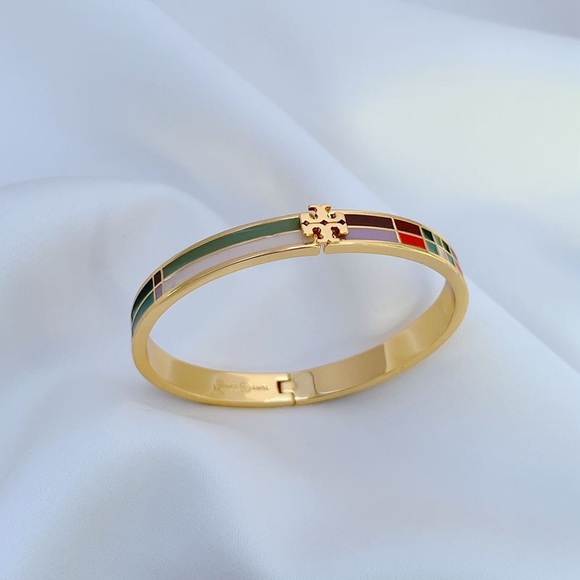 Tory Burch Elegant Gold Multicolor Bangle - Picture 4 of 5